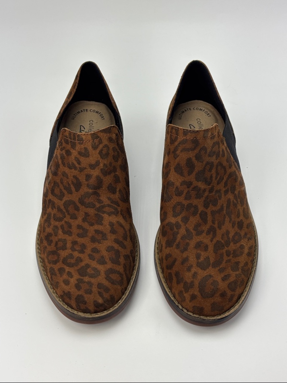 Collection by Clarks Camzin Leopard Print Slip On Ankle Boot - Size 6‎